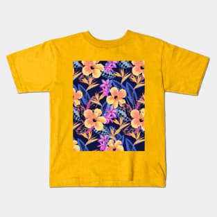 Aloha Blacklight Royal Yellow Kids T-Shirt